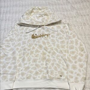 Nike Cream and Tan Camo Hoodie